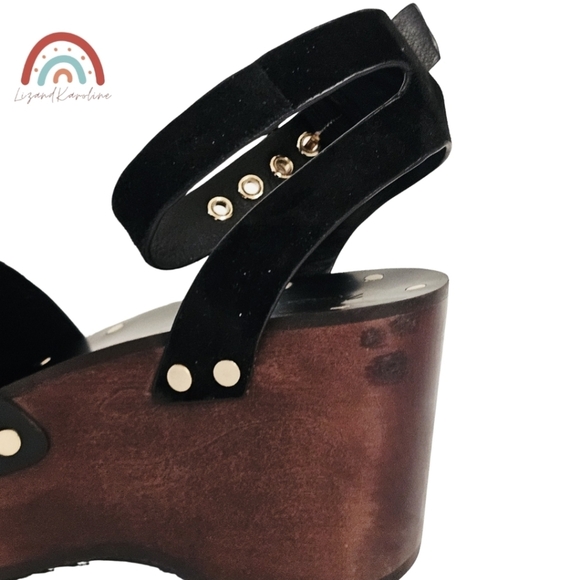 New! Madewell The Anouk Platform Clog Leather Chunky Wedge Heel Sandal - Picture 9 of 16